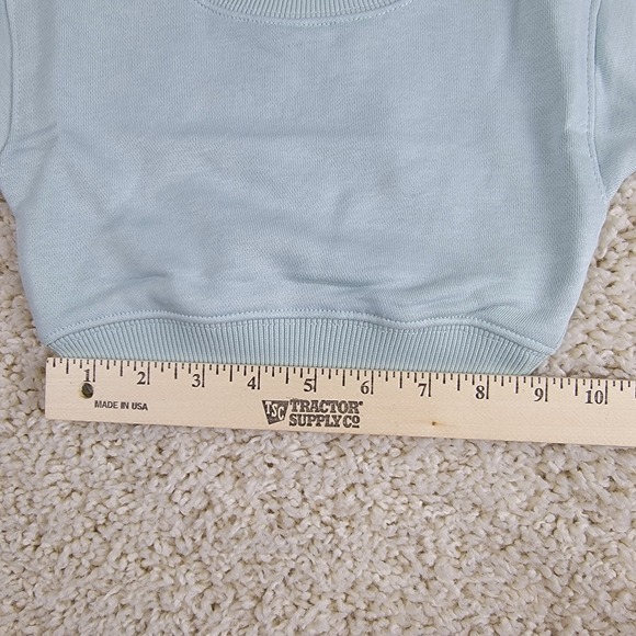 Amazon Unisex Baby Crewneck Sweatshirt Light Blue Preemie - Picture 9 of 15